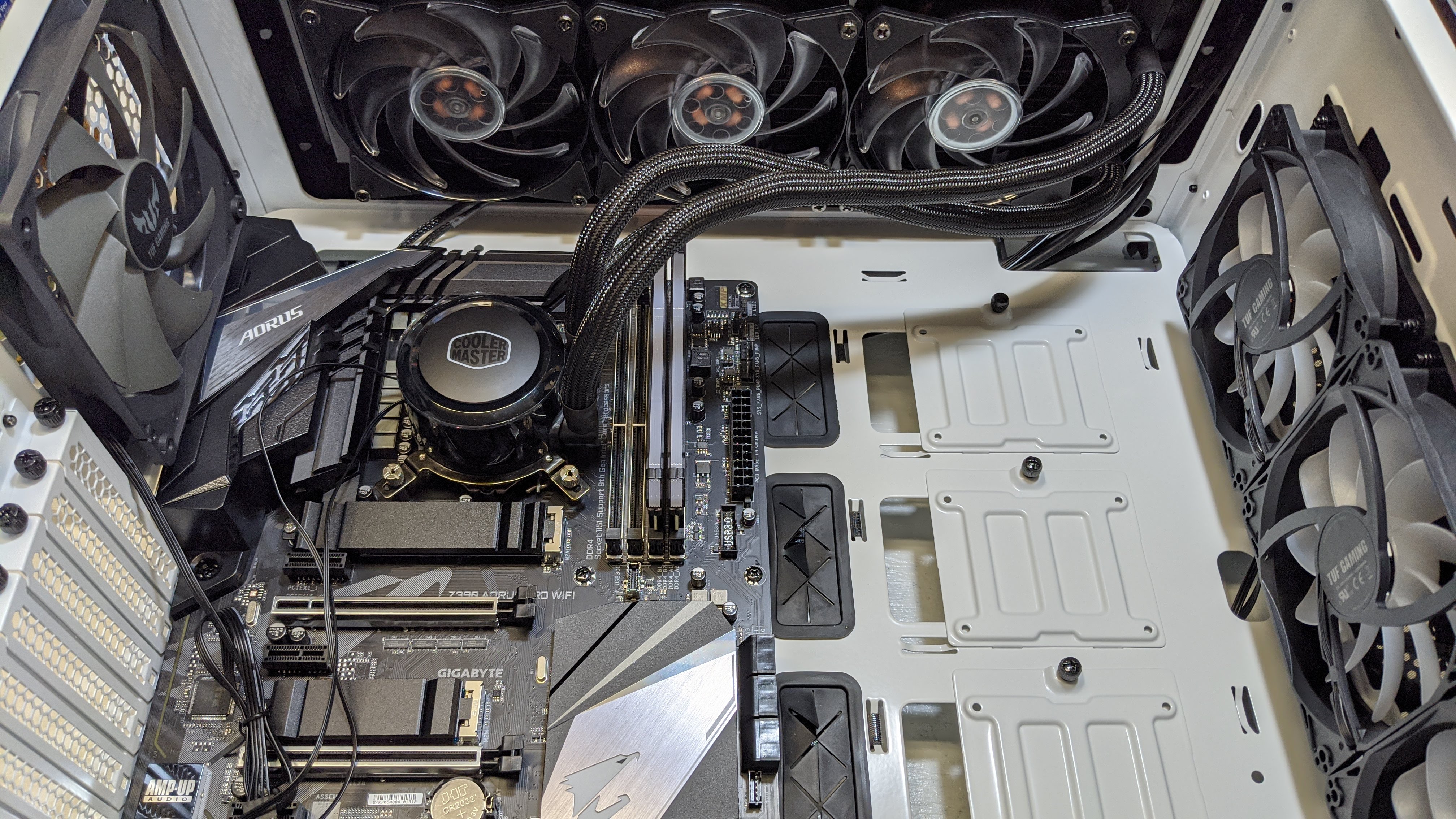 CPU cooler installed